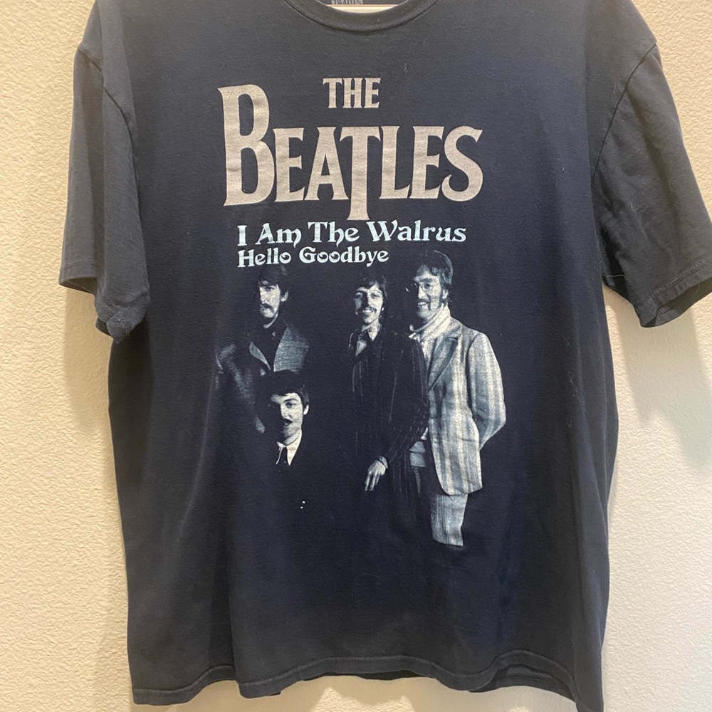 The Beatles Navy Graphic T-Shirt
